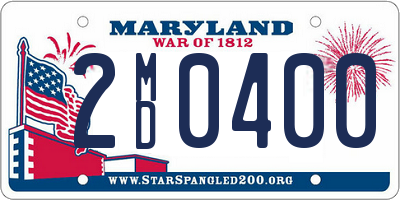 MD license plate 2MD0400