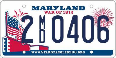 MD license plate 2MD0406