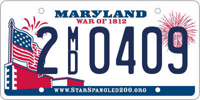 MD license plate 2MD0409