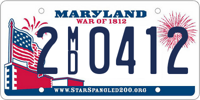 MD license plate 2MD0412