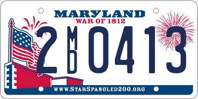 MD license plate 2MD0413