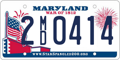 MD license plate 2MD0414