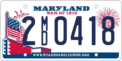 MD license plate 2MD0418