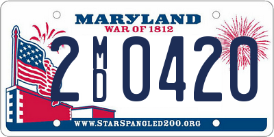 MD license plate 2MD0420