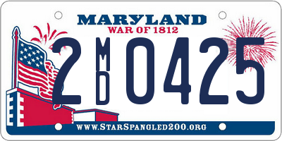 MD license plate 2MD0425