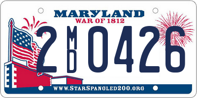 MD license plate 2MD0426