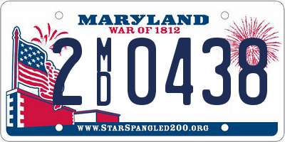 MD license plate 2MD0438