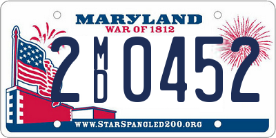 MD license plate 2MD0452