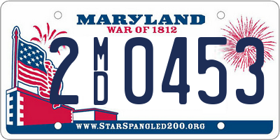 MD license plate 2MD0453