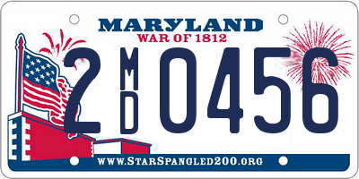 MD license plate 2MD0456