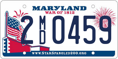 MD license plate 2MD0459