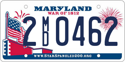 MD license plate 2MD0462