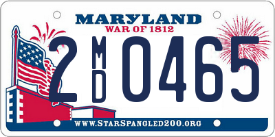 MD license plate 2MD0465