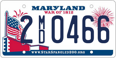 MD license plate 2MD0466