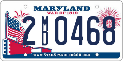 MD license plate 2MD0468