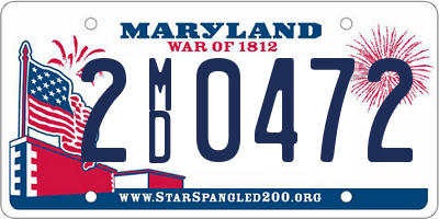 MD license plate 2MD0472