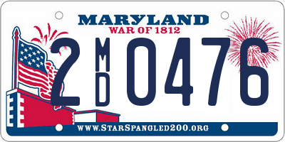 MD license plate 2MD0476