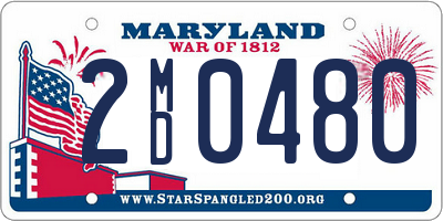 MD license plate 2MD0480