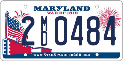 MD license plate 2MD0484