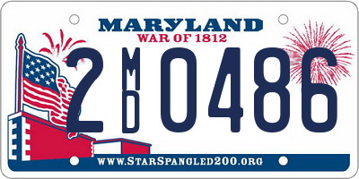 MD license plate 2MD0486