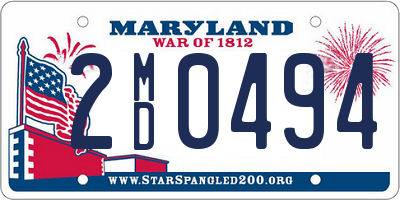 MD license plate 2MD0494