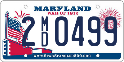 MD license plate 2MD0499