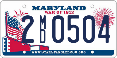 MD license plate 2MD0504