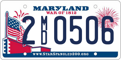 MD license plate 2MD0506