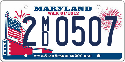 MD license plate 2MD0507