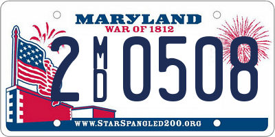 MD license plate 2MD0508