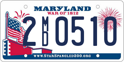 MD license plate 2MD0510