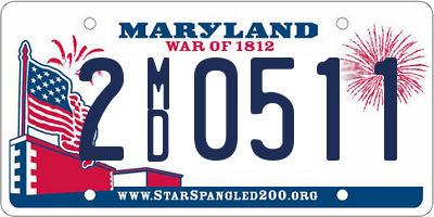 MD license plate 2MD0511