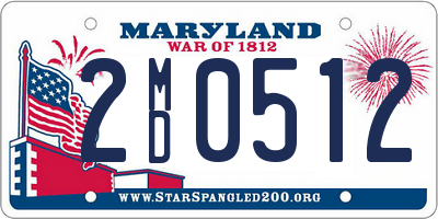 MD license plate 2MD0512