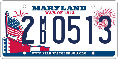 MD license plate 2MD0513