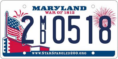 MD license plate 2MD0518