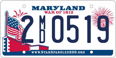 MD license plate 2MD0519