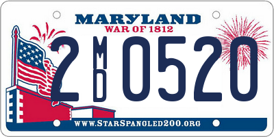 MD license plate 2MD0520