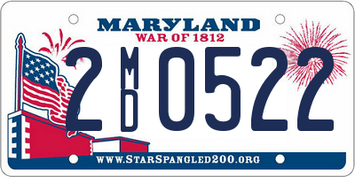 MD license plate 2MD0522