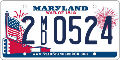 MD license plate 2MD0524