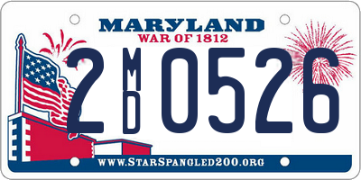 MD license plate 2MD0526