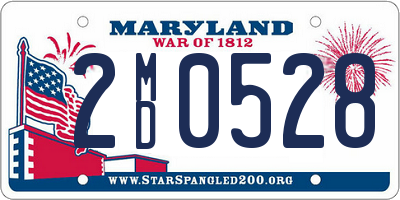 MD license plate 2MD0528