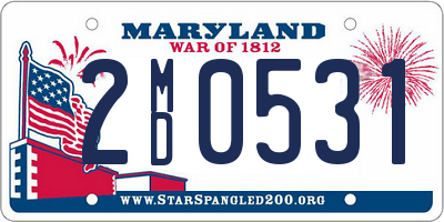 MD license plate 2MD0531