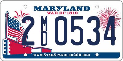 MD license plate 2MD0534