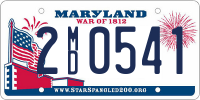 MD license plate 2MD0541