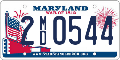 MD license plate 2MD0544