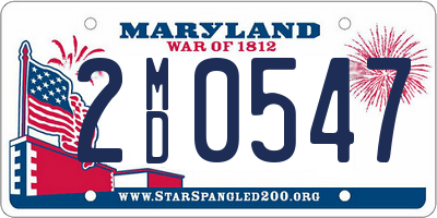 MD license plate 2MD0547