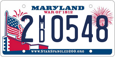 MD license plate 2MD0548