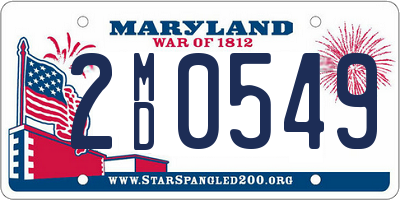 MD license plate 2MD0549