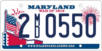 MD license plate 2MD0550