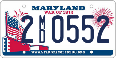 MD license plate 2MD0552